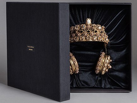 Dolce And Gabbana Crown Rhinestone Headsets thumb