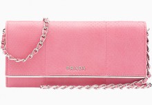 prada pink leather purse  