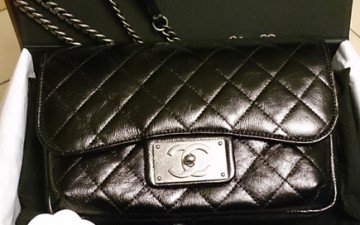 Chanel Quilted Flap Bag with Silver Plate thumb