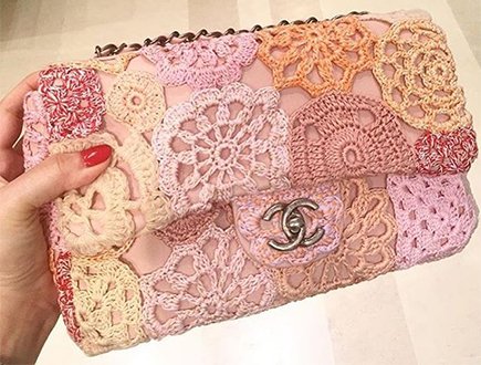 Chanel Flower Crochet Flap Bag thumb