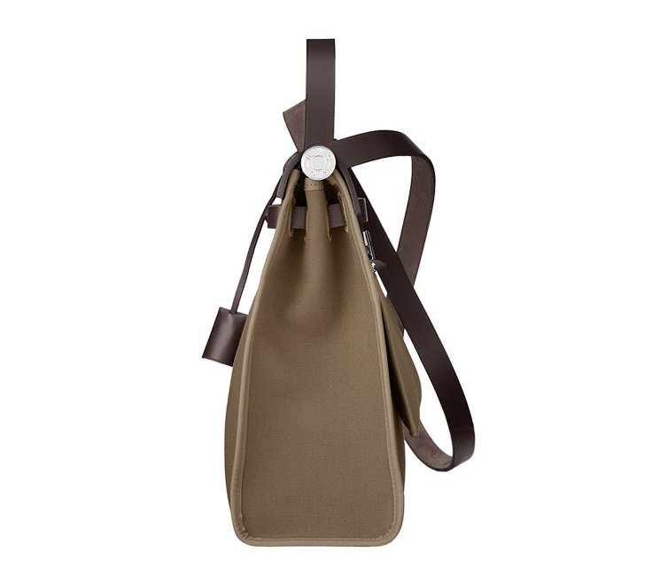 Hermes Herbag Zip Tote Bag in Taupe Calfskin | Bragmybag  