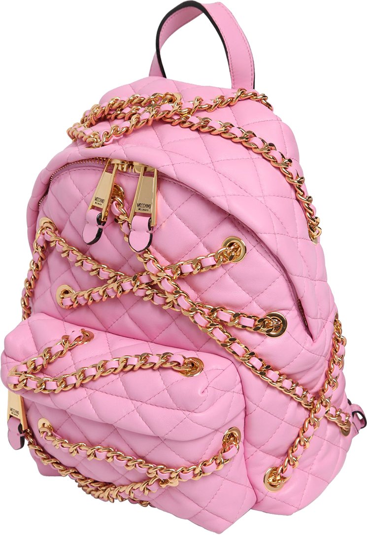 Moschino-MINI-CHAINED-QUILTED-LEATHER-BACKPACK-2