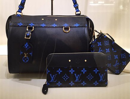 A Closer Look Louis Vuitton Blue Monogram Canvas Bag Collection thumb