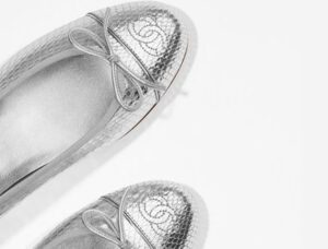 Chanel Mirror Python Silver Ballerinas | Bragmybag