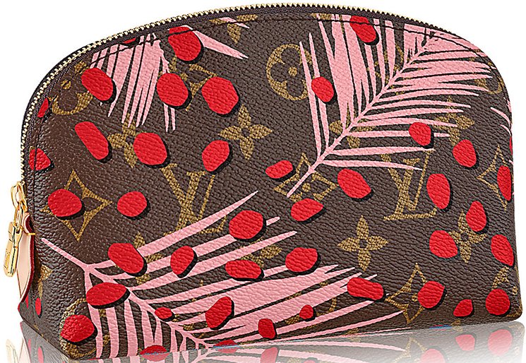 Louis Vuitton Rare Palm Springs Jungle Dots Neverfull MM Tote with Pouch  42lk31s