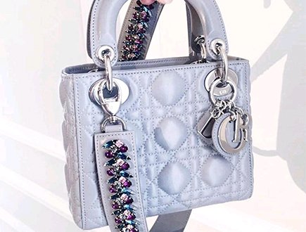 A Closer Look Lady Dior Bag with Crystal Shoulder Strap thumb