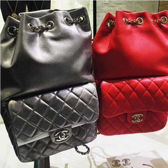 Chanel-Grey-Backpack-In-Seoul