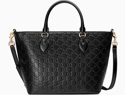 gucci signature leather top handle bag