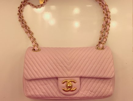 Shopping With Mrs Jahn: Chanel Pink Chevron Quilted Flap Bag