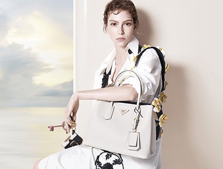 Prada Charmed Ad Campaign Featuring The Galleria Bag thumb