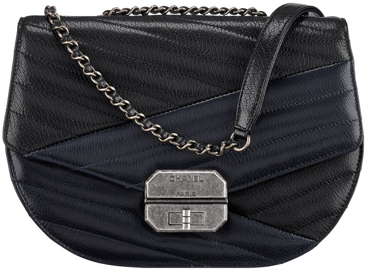 Chanel-Chevron-Crosses-Metal-Plate-Shoulder-Bag