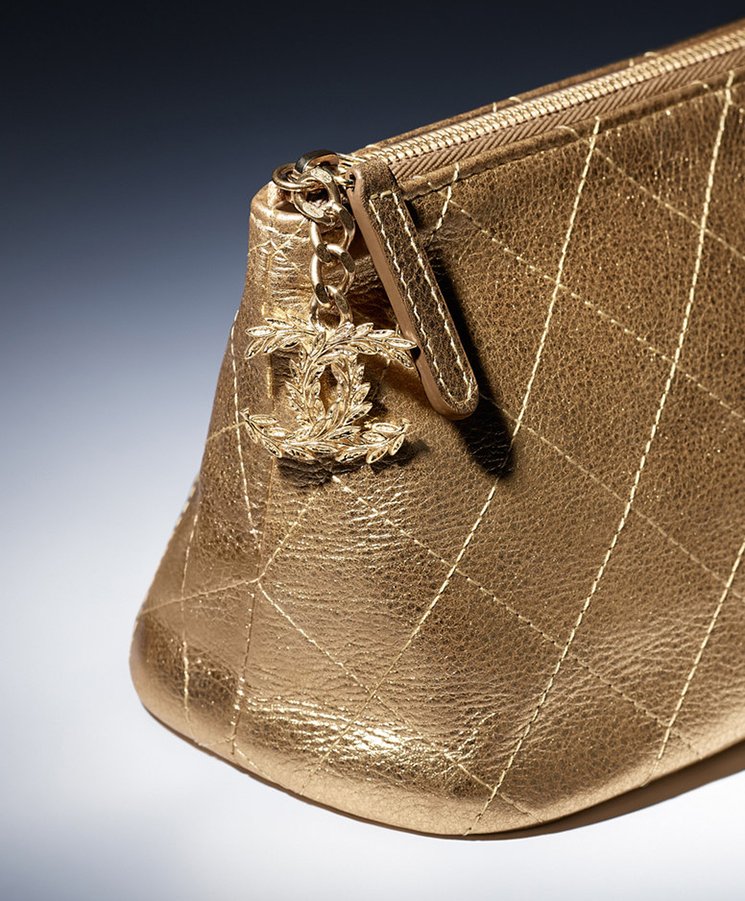 Chanel Flat Quilted Metallic Pouches | Bragmybag