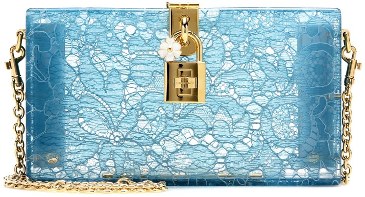 Dolce Gabbana blue Taormina box clutch