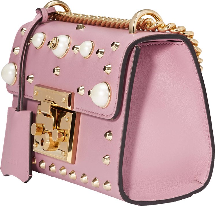 Gucci - Pearls and studs profile the Gucci Padlock shoulder bag