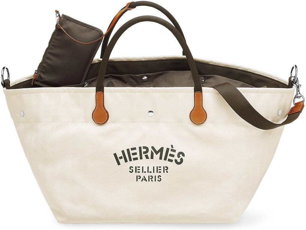 hermes canvas tote bag price