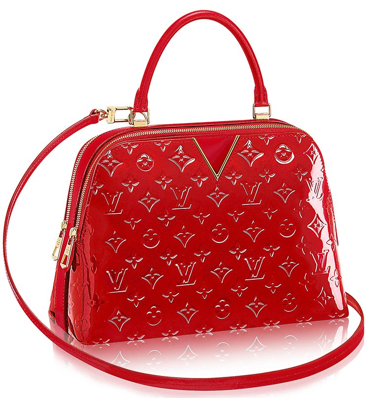 Buy LOUIS VUITTON Large Melrose Patent Leather Bag Amaranth Online in India  