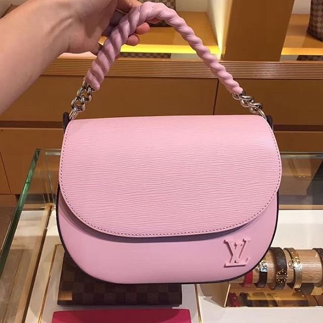 Louis Vuitton Luna EPI Leather Crossbody Bag Hot Pink