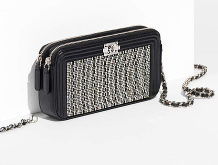 Boy Chanel Strass Small Clutch with Chain thumb
