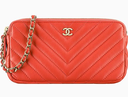 Chanel Chevron Small Clutch with Chain thumb