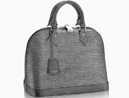 Louis Vuitton Epi leather silver/black alma BB AVC1031
