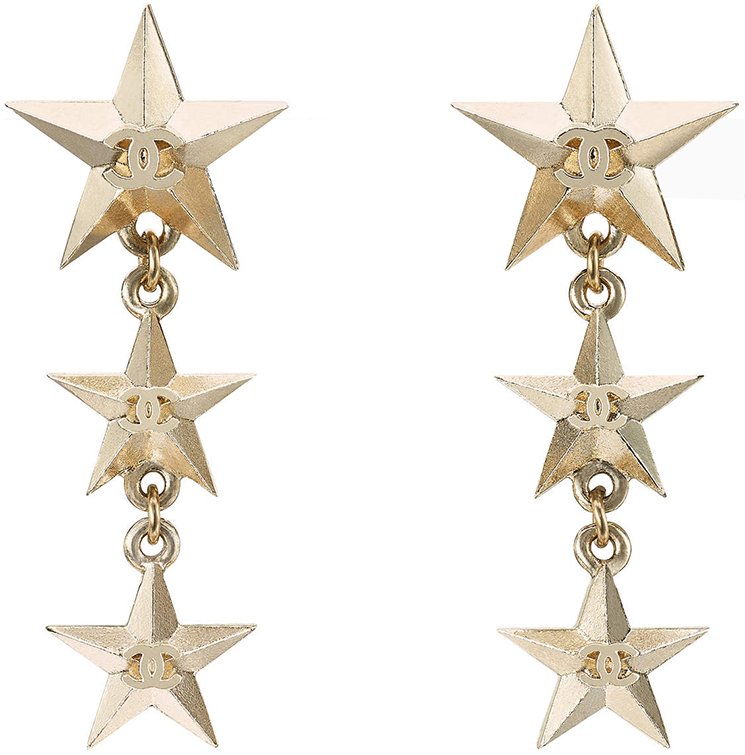 Chanel CC Star Earrings