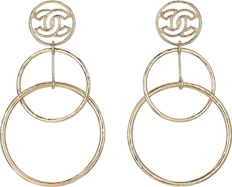 Chanel Circle CC Earrings