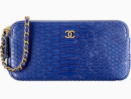 Chanel Python Small Clutch with Chain thumb