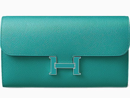 Hermes Constance Long Wallet with Colored ‘H’ Clasp thumb