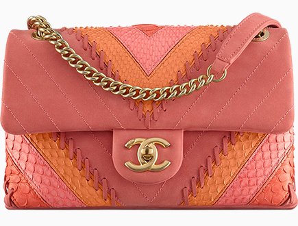 Chanel Multicolor Chevron with Stitching Flap Bag thumb