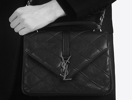 Saint Laurent Quilted Stitching College Bag thumb