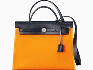 Hermes Herbag Zip Bag in Black and Orange | Bragmybag