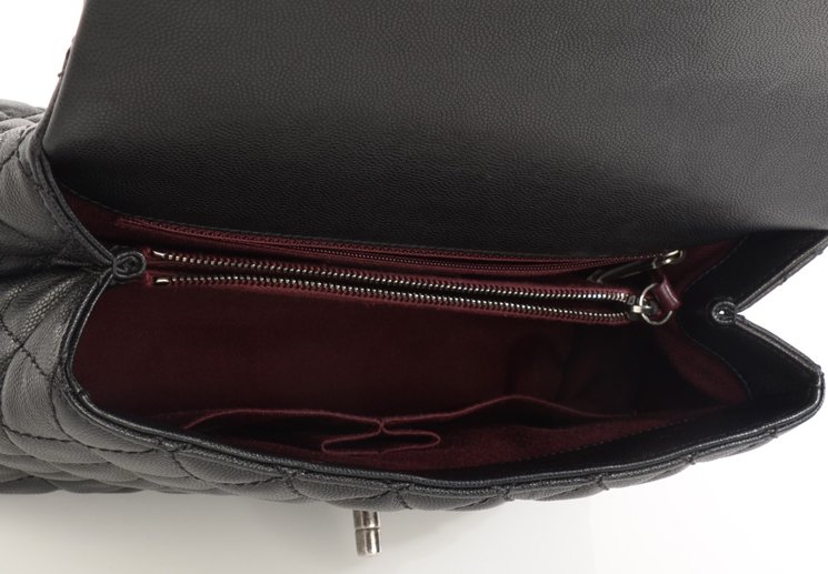 Chanel-Reversed-Chevron-Coco-Handle-Bag-Interior