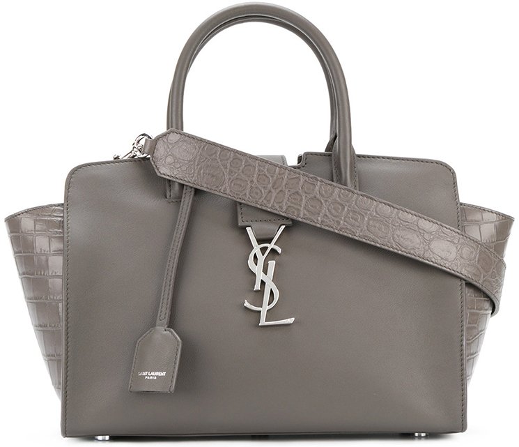 Authentic YSL downtown cabas in grey, Luxury, Bags & Wallets on Carousell