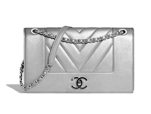 Chanel Mademoiselle Vintage Chevron Bag thumb