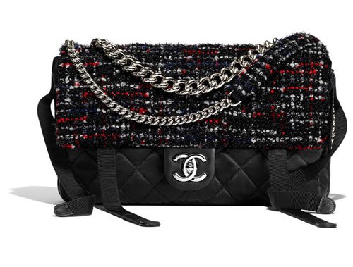 Chanel Tweed Nylon Astronaut Essentials Flap Bag thumb2