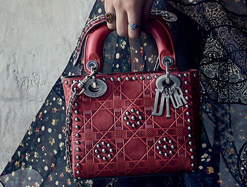 Dior Cruise 2018 Ad Campaign Featuring Studded Mini Lady Dior Bag thumb