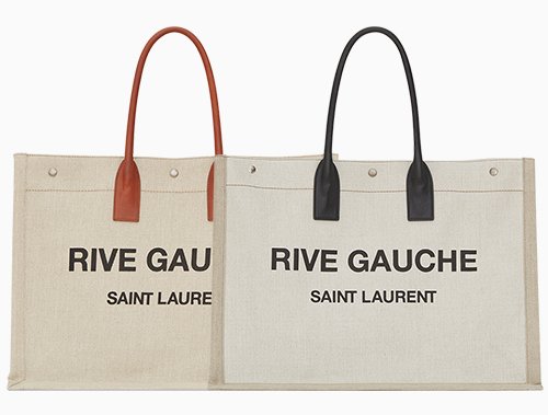 Yves Saint Laurent Rive Gauche Linen Bucket Bag White