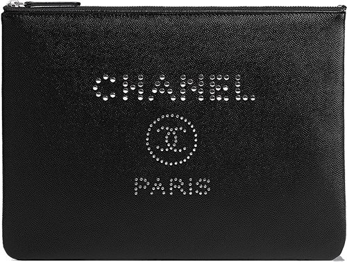 Chanel Deauville Studded Logo O Case thumb