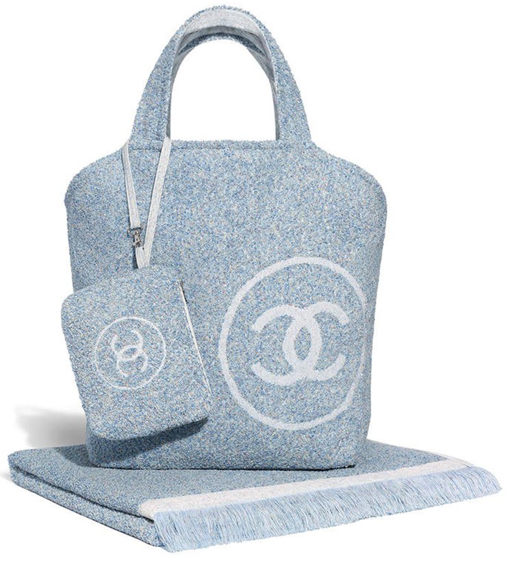 chanel designer beach bag