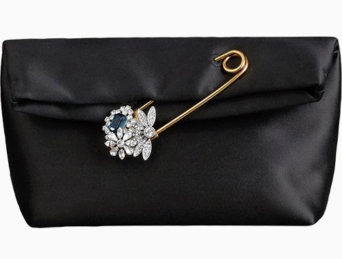 burberry safety pin clutch