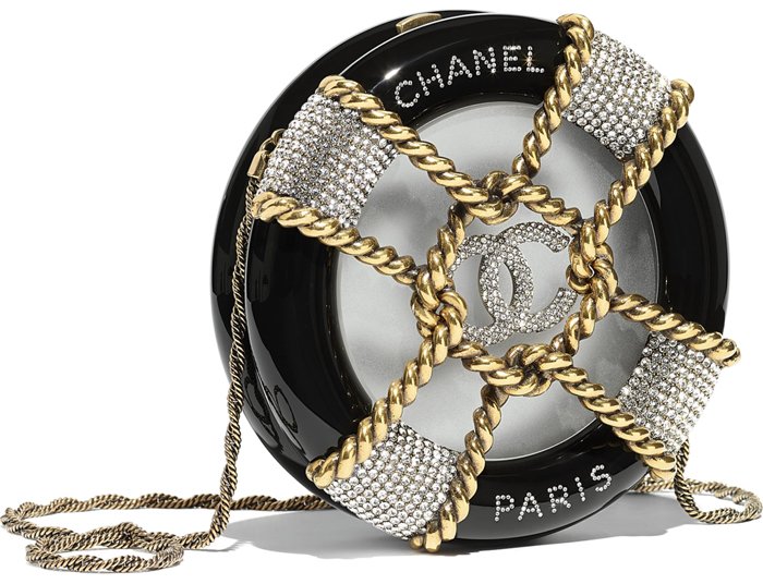 Chanel-Black-Paris-Hamburg-Rescue-Wheel-Clutch