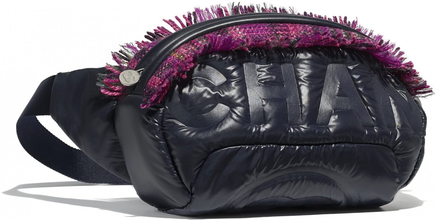 Chanel Nylon Tweed Coco Neige Waist Bag 3