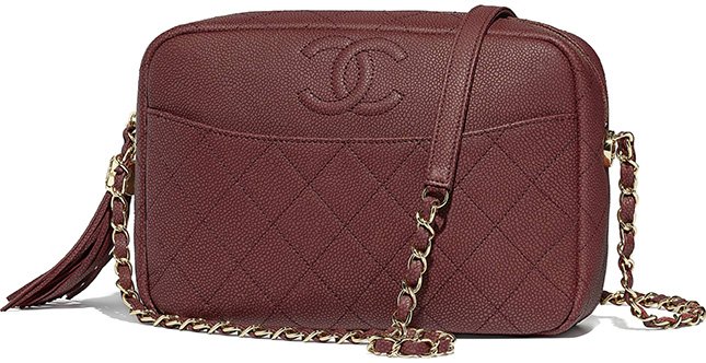 CHANEL Calfskin Quilted Small Camera Case Black 941421