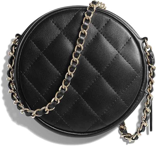Chanel 20K Round Circle Clutch On Chain Green Caviar CC Shoulder