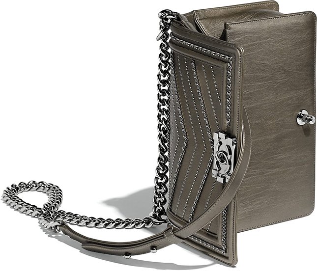 Chanel Boy Chevron Chain Sequins Bag 3