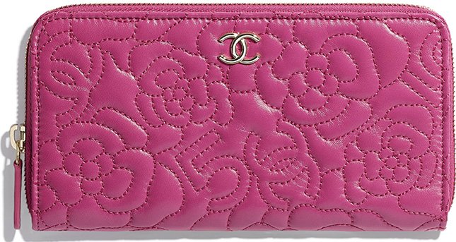Chanel Camellia 5 CC Stitched Wallets 5