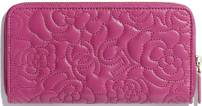 Chanel Camellia 5 CC Stitched Wallets 6