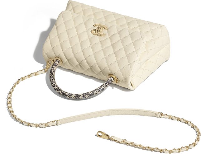 Chanel Coco Handle Bag With Elaphe Handle 3