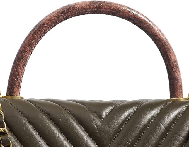 Chanel Coco Handle Bag With Elaphe Handle 6