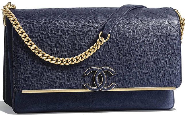 Chanel Grained Calfskin Enamel CC Flap Bag